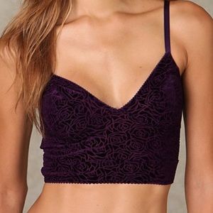 Free people velvet bralette